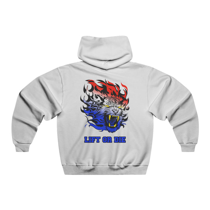 TIGER FLAME RED WHITE BLUE FADE/LIFT OR DIE