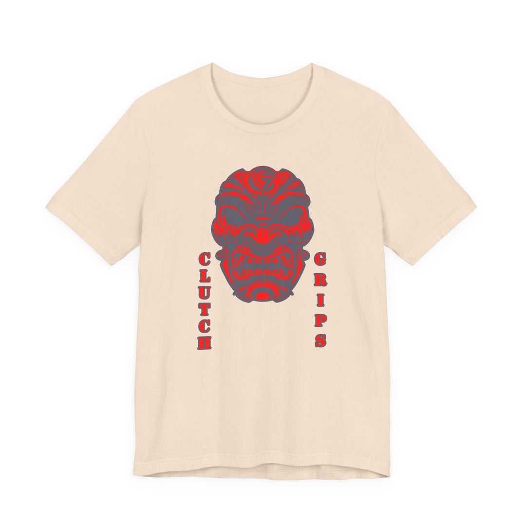 CG SAMURAI MASK GREY RED/CLUTCH GRIPS