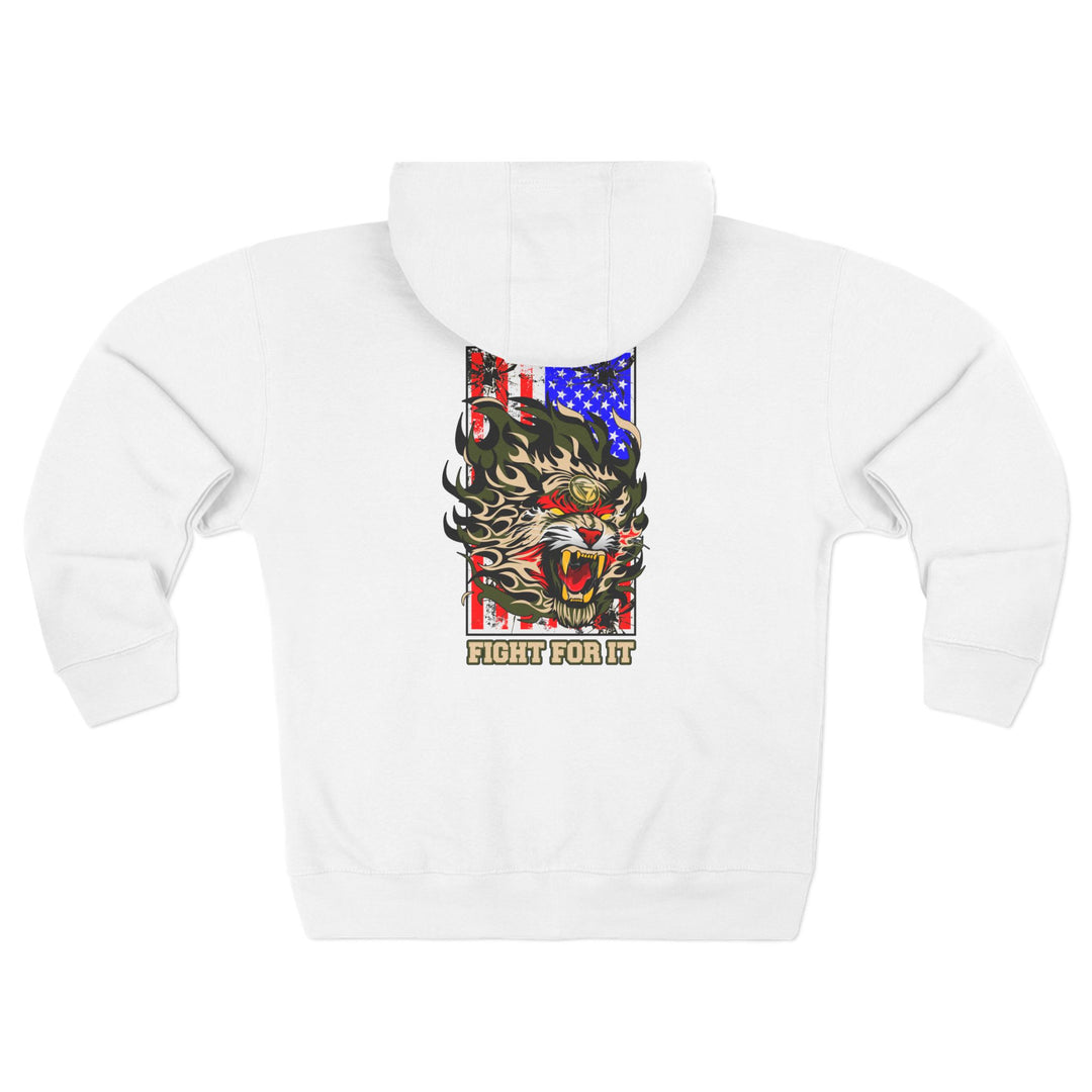 CG TIGER FLAME PATRIOT WAR TIGER CAMO /FIGHT FOR IT ZIP UP