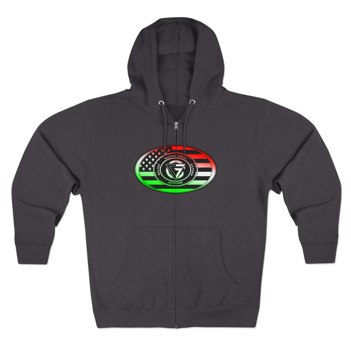 CG SERPENT SLAYER RED WHITE GREEN FADE /I AM THE ONE ZIP UP