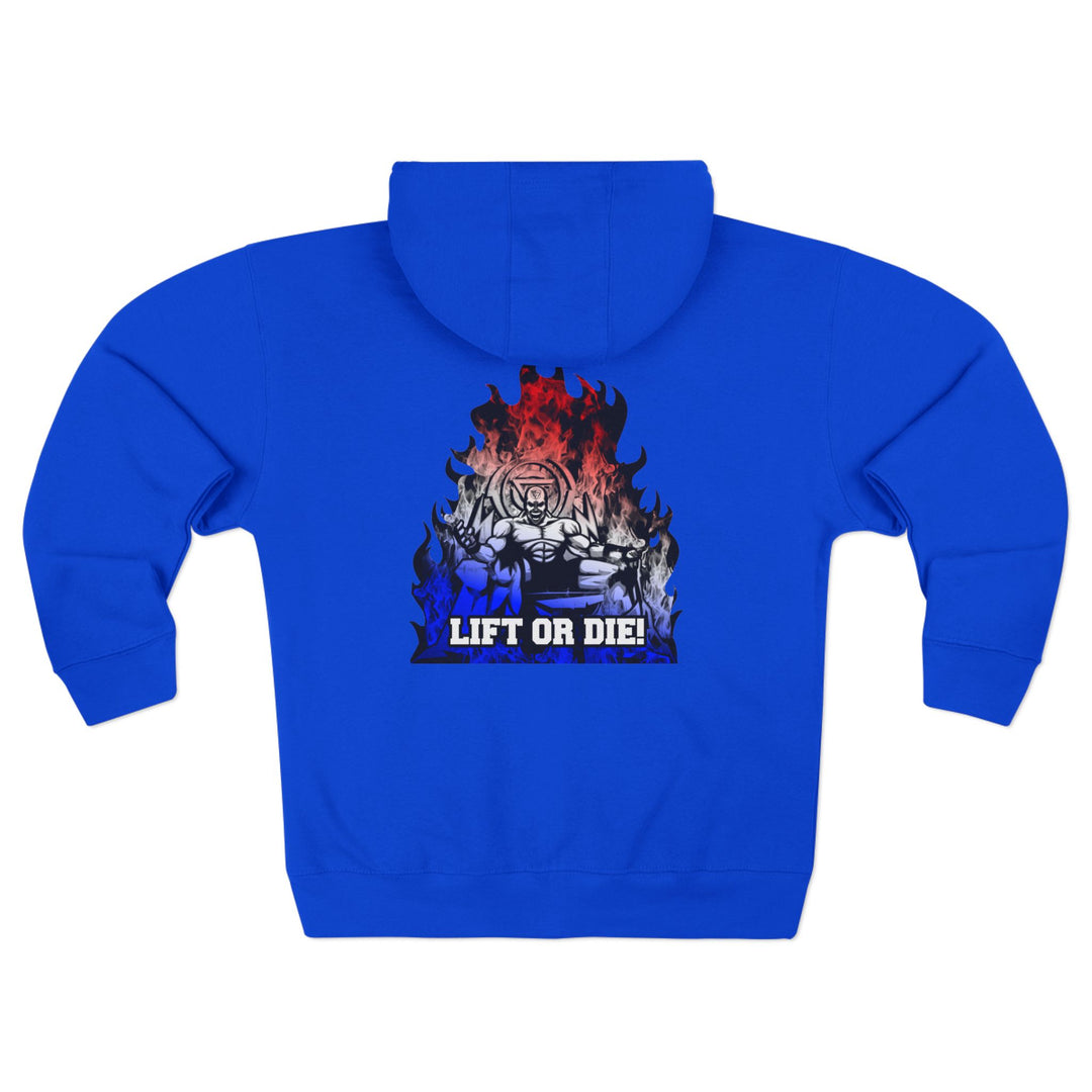 MAC FINAL BOSS RED WHITE BLUE FADE/LIFT OR DIE ZIP UP