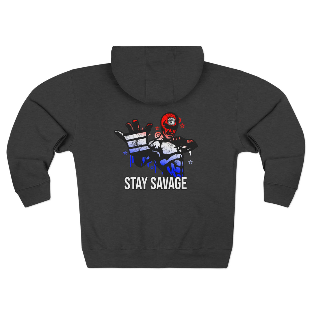 CG GRIP MASTER MAC RED WHITE BLUE FADE/STAY SAVAGE ZIP UP