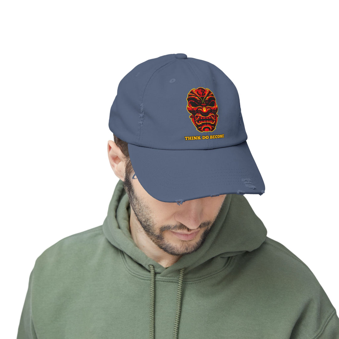 CG SAMURAI MASK RED BLACK GOLD /THINK DO BECOME CAP