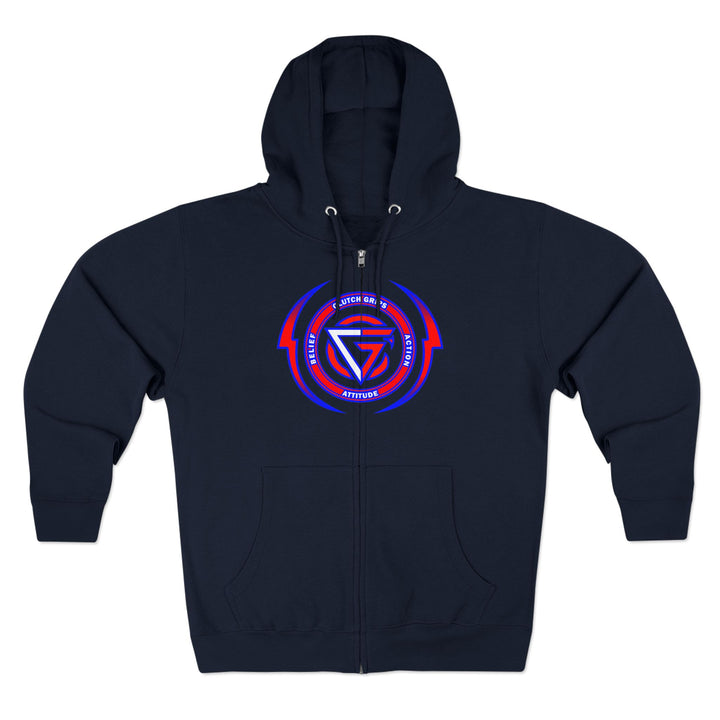 SAMURAI MASK RED WHITE BLUE /CLUTCHGRIPS  ZIP UP