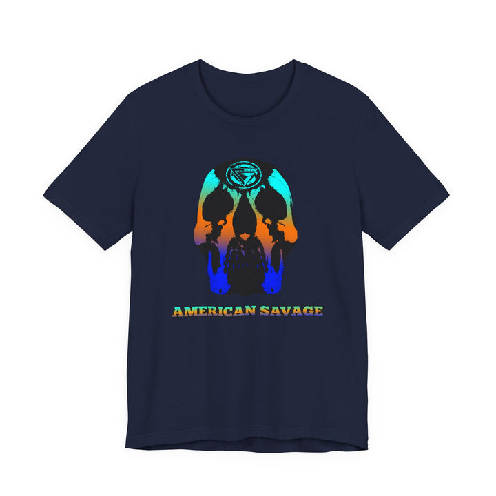 SKULLATOR BLUE ORANGE AQUA  /AMERICAN SAVAGE