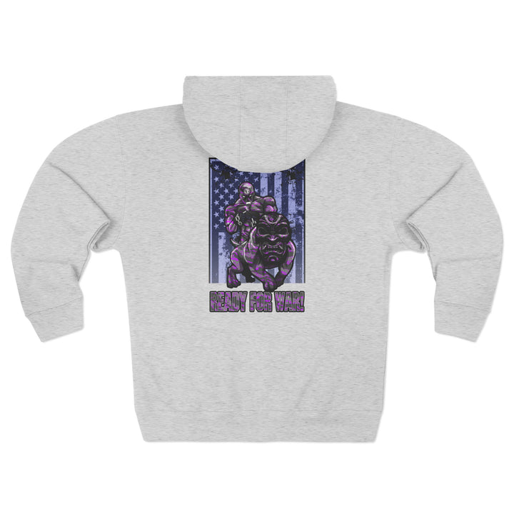 CG ANGRY DOG CAMO GREY PURPLE/READY FOR WAR ZIP UP