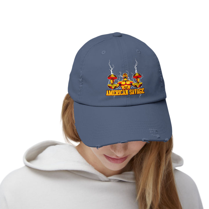 RIDE THE LIGHTNING GOLD RED/AMERICAN SAVAGE CAP