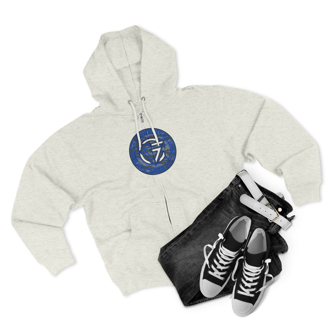 CG ANGRY DOG GREY BLUE CAMO/READY FOR WAR ZIP UP