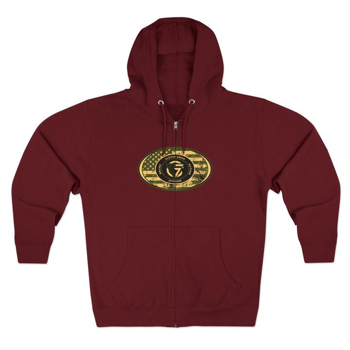 CG TIGER FLAME SAND/GREEN ARMY TIGER/I AM THE ONE ZIP UP