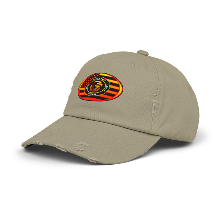 RED ORANGE YELLOW FADE OVAL AMERICAN FLAG CAP