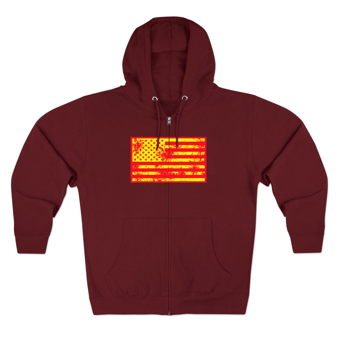 CG SGL SKULL BELL RED GOLD/READY FOR WAR ZIP UP