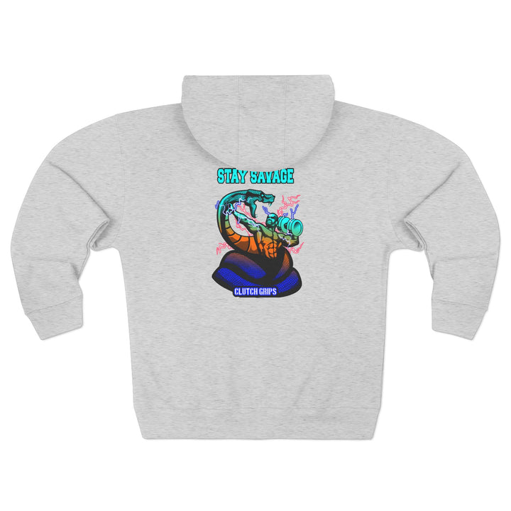 MAC VS SNAKE BLUE ORANGE  AQUA /STAY SAVAGE ZIP UP