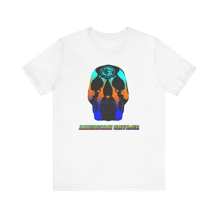 SKULLATOR BLUE ORANGE AQUA  /AMERICAN SAVAGE