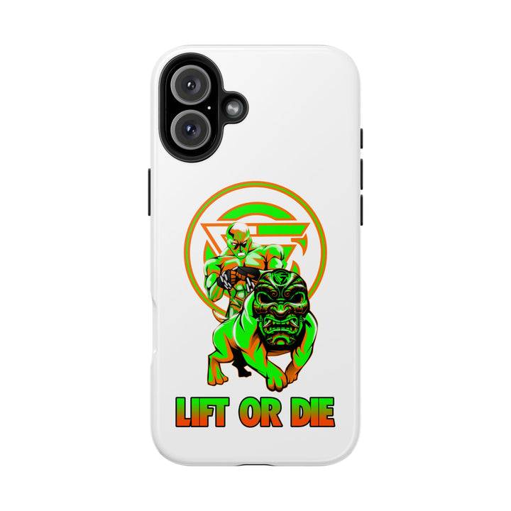 ANGRY DOG ORANGE GREEN PHONE CASE /LIFT OR DIE