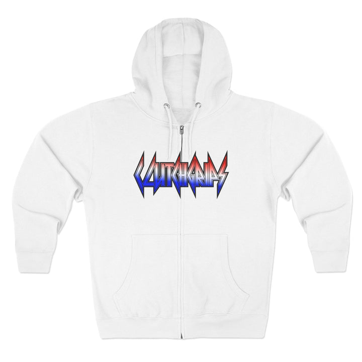 CG APE VS ZILLA 2ND FIGHTRED WHITE BLUE FADE /CONQUER ZIP UP