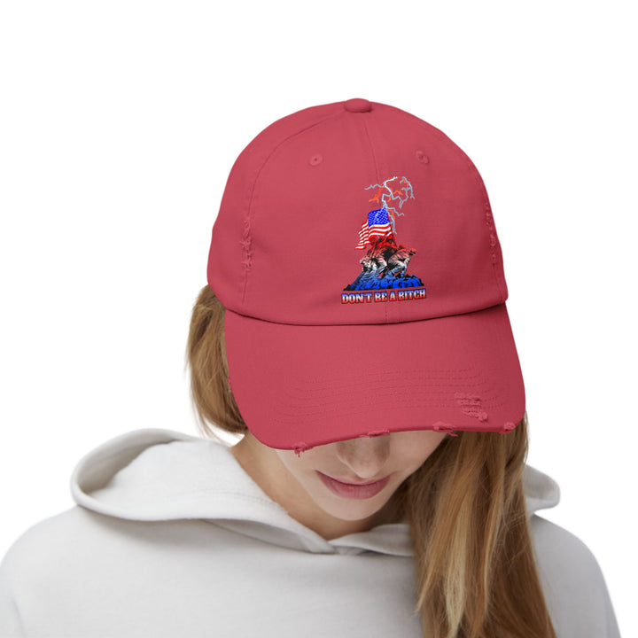 AMERICAN WARRIORS RED WHITE BLUE FADE/DONT BE A BITCH CAP