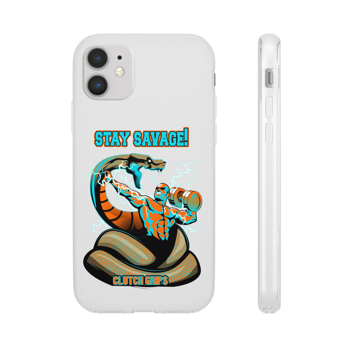 MAC VS SNAKE MIAMI COLORS AQUA ORANGE PHONE CASE /STAY SAVAGE