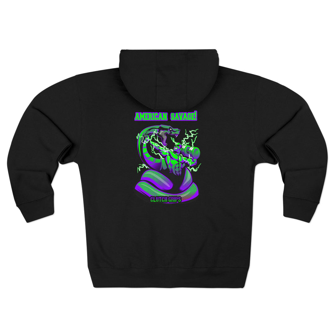 MAC VS SNAKE PURPLE GREEN /AMERICAN SAVAGE ZIP UP