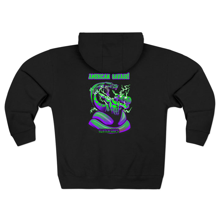 MAC VS SNAKE PURPLE GREEN /AMERICAN SAVAGE ZIP UP