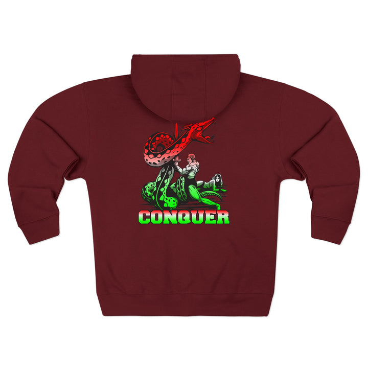 CG SERPENT SLAYER RED WHITE GREEN FADE /CONQUER ZIP UP