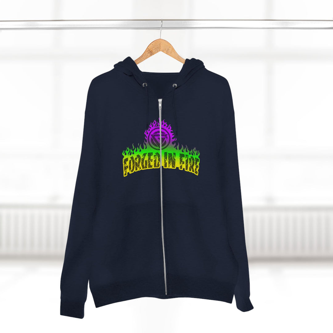 MAC VS SNAKE YELLOW GREEN PURPLE FADE /LIFT OR DIE ZIP UP