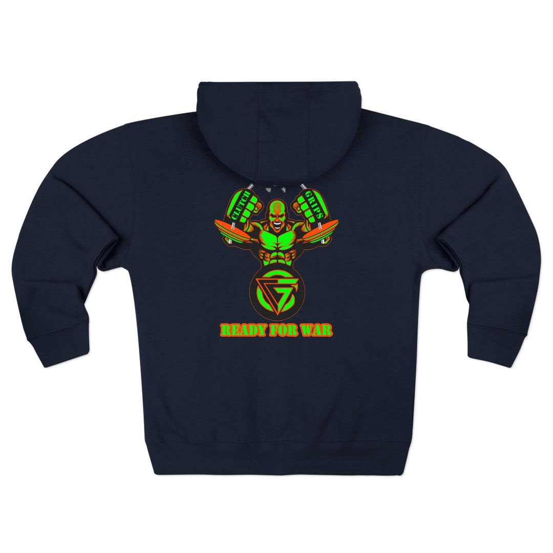 MAC SNAP GREEN ORANGE /READY FOR WAR ZIP UP
