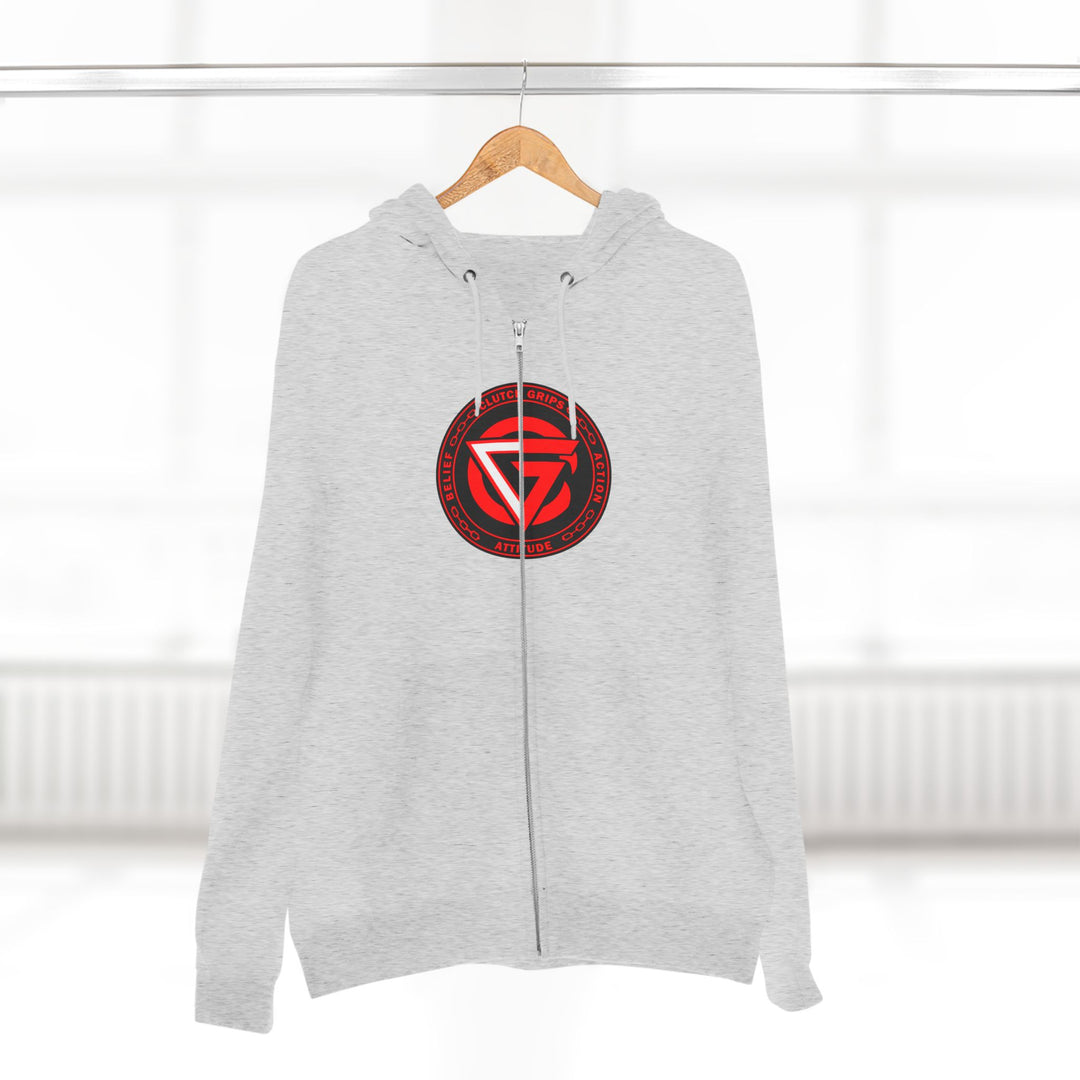 ENTER THE MAC RED BLACK /AMERICAN SAVAGE ZIP UP