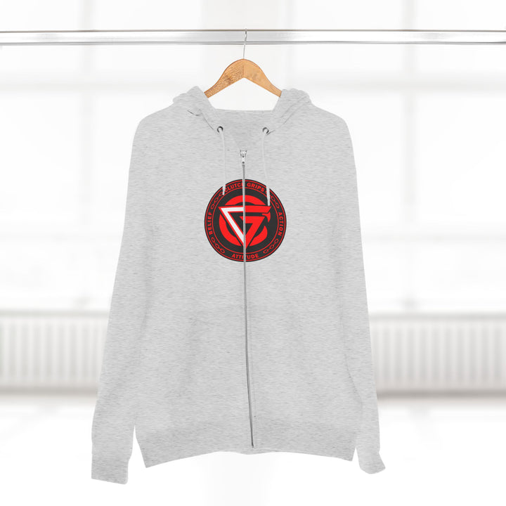 ENTER THE MAC RED BLACK /AMERICAN SAVAGE ZIP UP