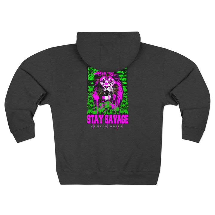 LIONHEART GREEN PINKISH PURPLE/STAY SAVAGE ZIP UP