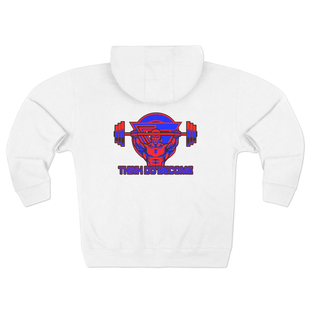 ENTER THE MAC HYPER RED BLUE/THINK DO BECOME ZIP UP