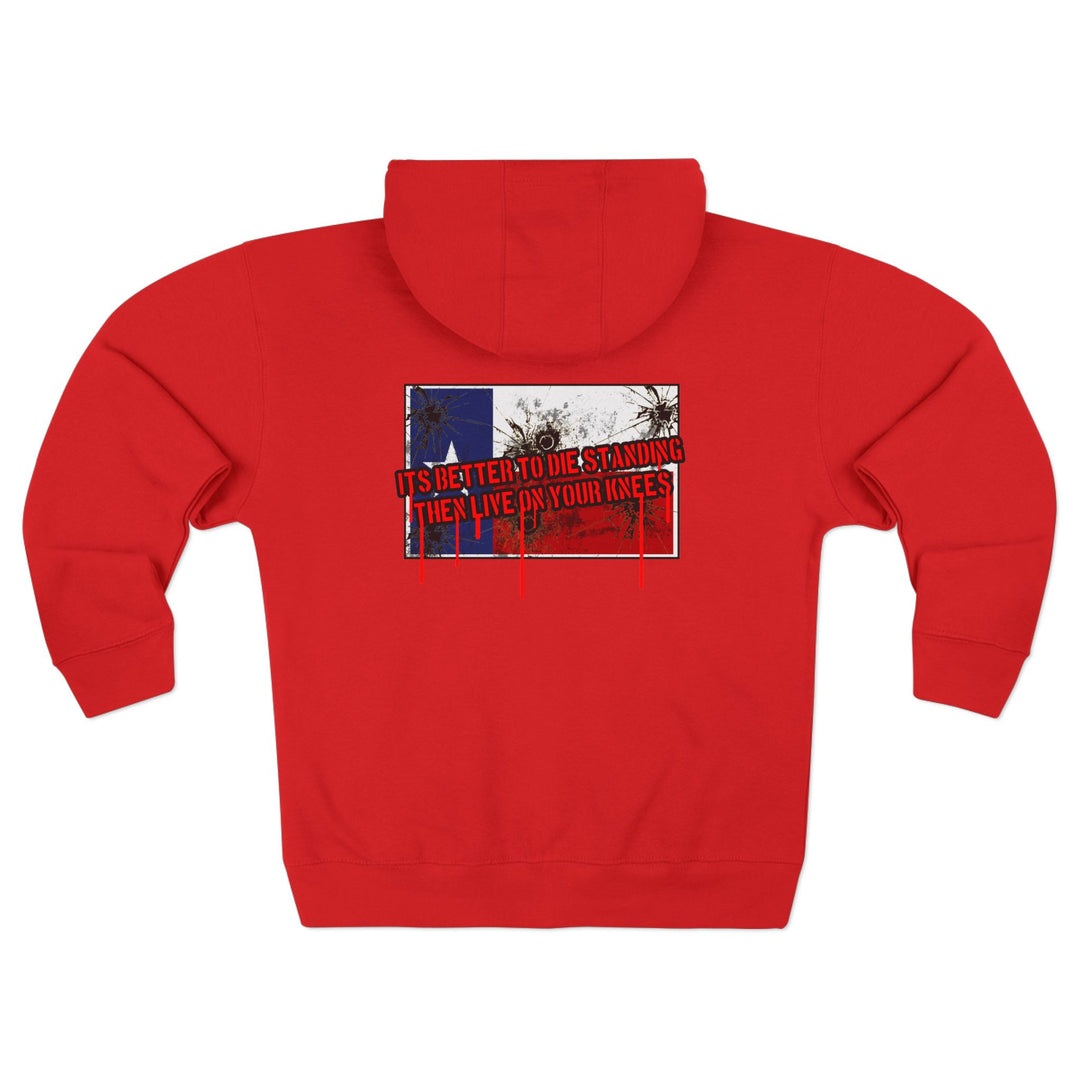 CG MASK RED WHITE BLUE TEXAS FLAG ON BACK/BETTER TO DIE STANDING THAN LIVE ON YOUR KNEES