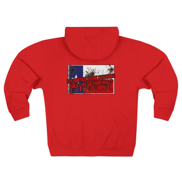 CG MASK RED WHITE BLUE TEXAS FLAG ON BACK/BETTER TO DIE STANDING THAN LIVE ON YOUR KNEES
