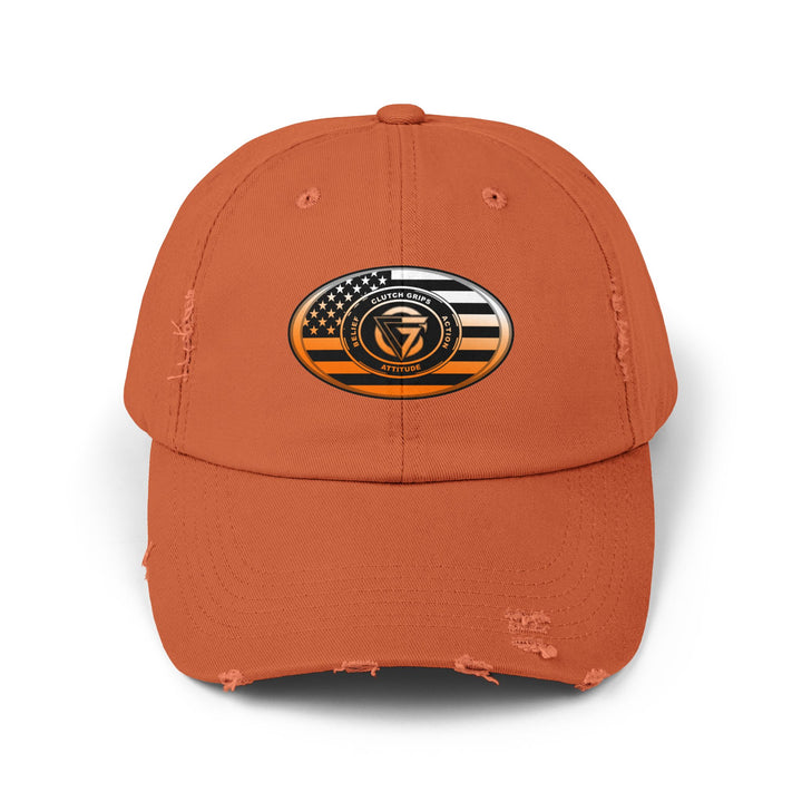 CG ORANGE WHITE FADE OVAL FLAG CAP