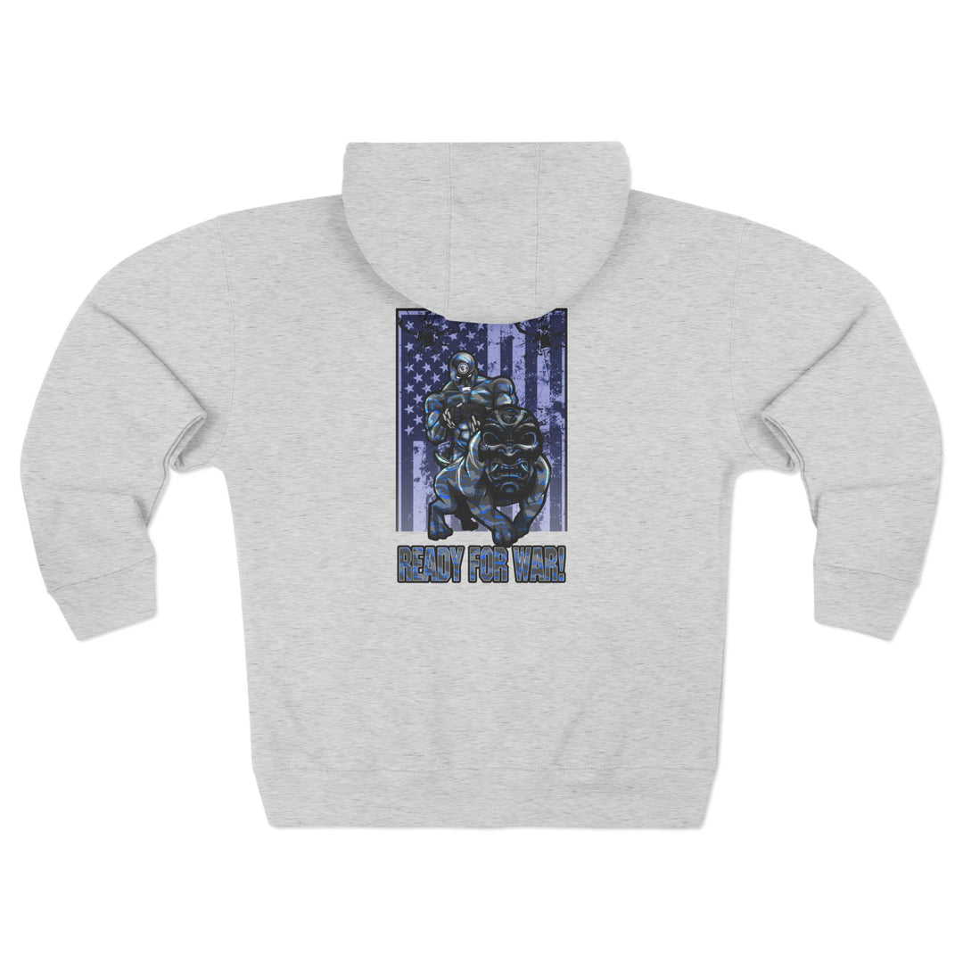 CG ANGRY DOG GREY BLUE CAMO/READY FOR WAR ZIP UP