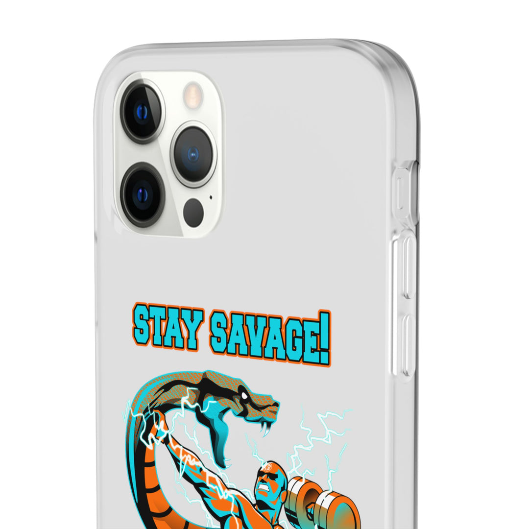 MAC VS SNAKE MIAMI COLORS AQUA ORANGE PHONE CASE /STAY SAVAGE