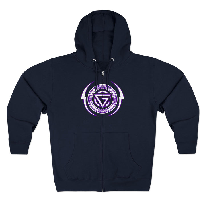 RIDE THE LIGHTNING  PURPLE WHITE /LIFT OR DIE ZIP UP