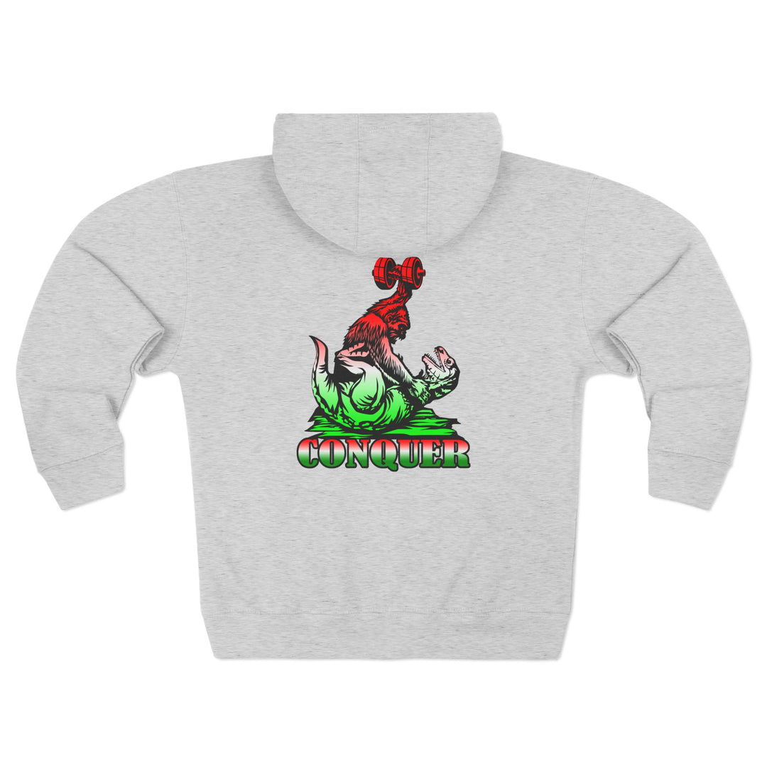 CG APE VS ZILLA RED WHITE GREEN FADE /CONQUER ZIP UP