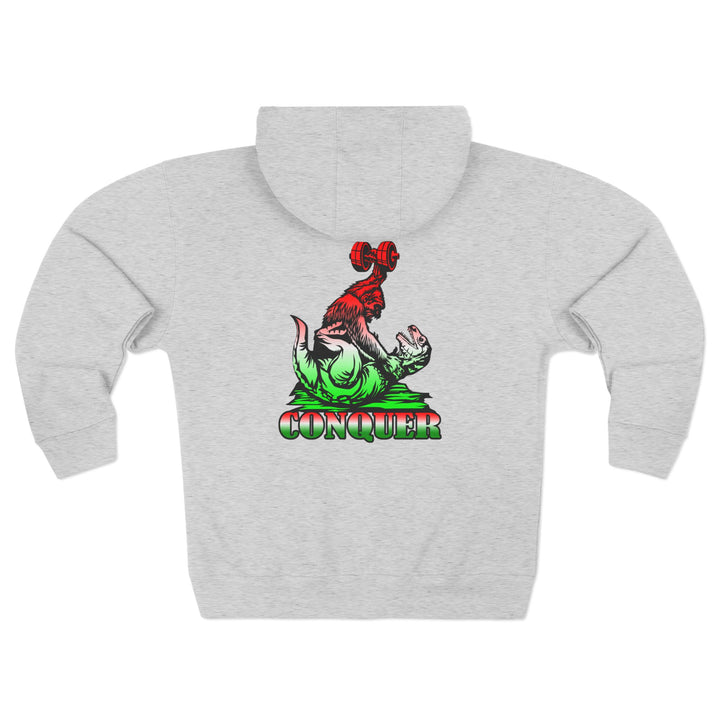 CG APE VS ZILLA RED WHITE GREEN FADE /CONQUER ZIP UP