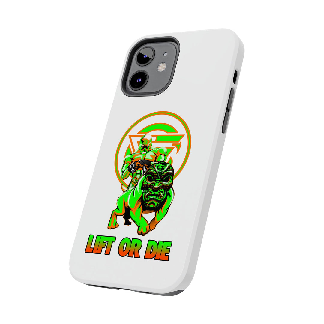 ANGRY DOG ORANGE GREEN PHONE CASE /LIFT OR DIE