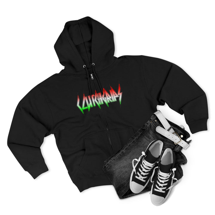 CG APE VS ZILLA RED WHITE GREEN FADE /CONQUER ZIP UP