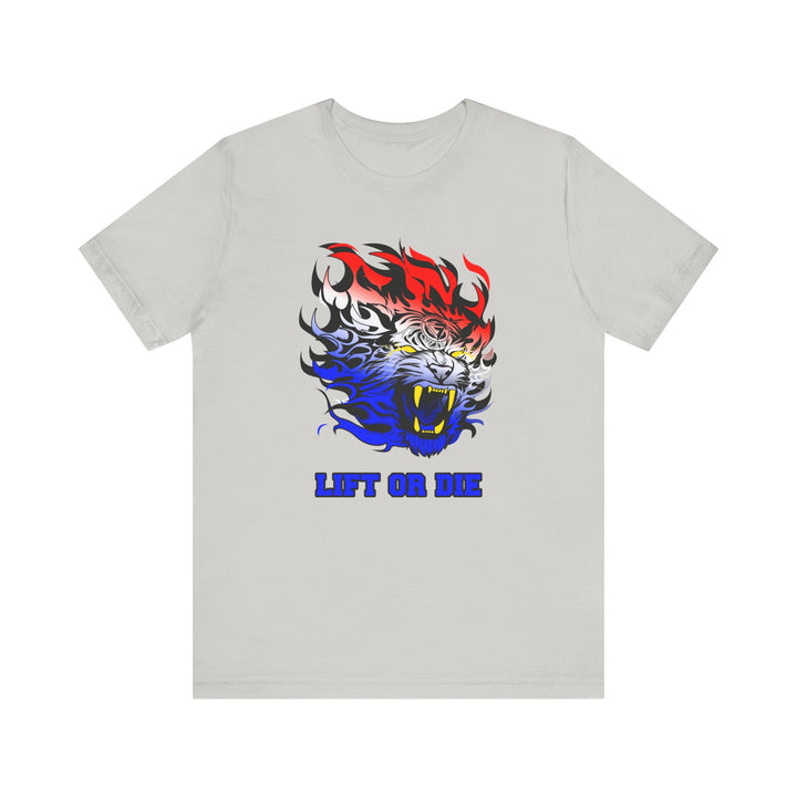 TIGER FLAME RED WHITE BLUE FADE /LIFT OR DIE