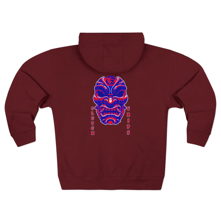 CG SAMURAI MASK RED BLUE/CLUTCH GRIPS  ZIP UP