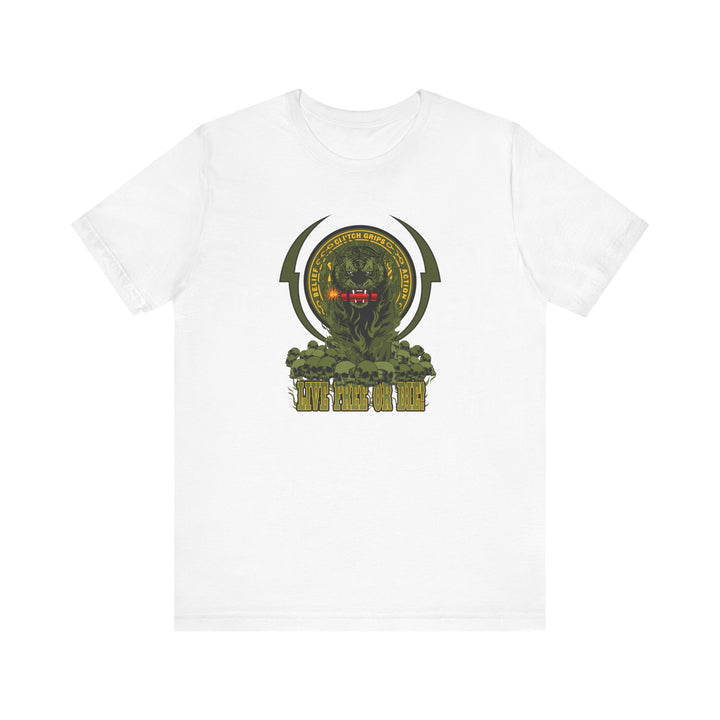 DYNAMITE TIGER ARMY GREEN YELLOW ACCENT /LIVE FREE OR DIE
