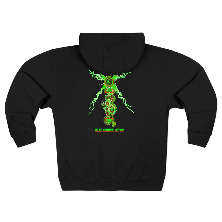 CG DRAGON BELL LIGHTNING ORANGE GREEN/BELEIF ATTITUDE ACTION ZIP UP
