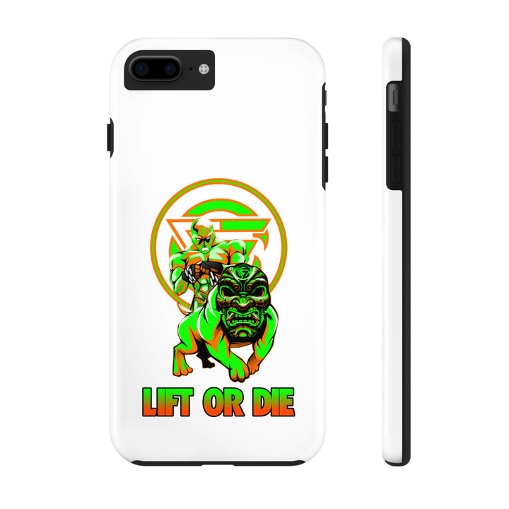 ANGRY DOG ORANGE GREEN PHONE CASE /LIFT OR DIE