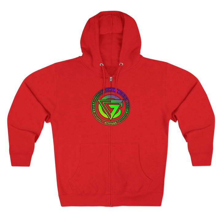 CG LIFT KICK YELLOW GREEN PURPLE FADE/LIFT OR DIE ZIP UP
