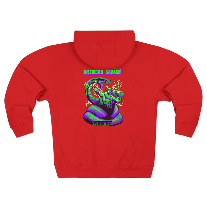 MAC VS SNAKE PURPLE GREEN /AMERICAN SAVAGE ZIP UP