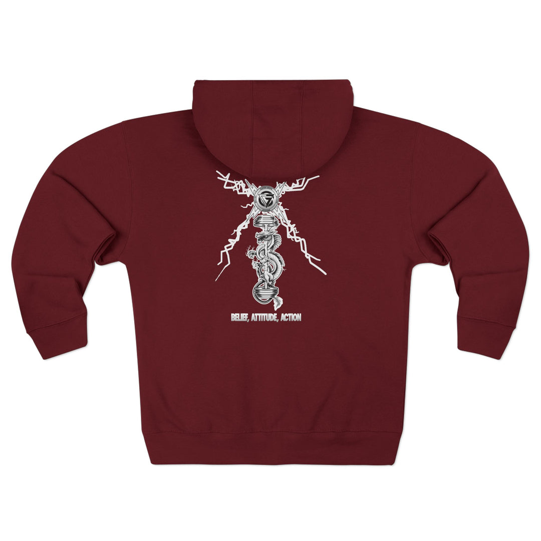 CG DRAGON BELL LIGHTNING WHITE /BELIEF ATTITUDE ACTION ZIP UP