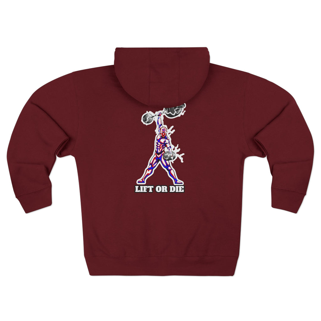 MAC POWER LIFT RED BLUE WHITE/LIFT OR DIE ZIP UP