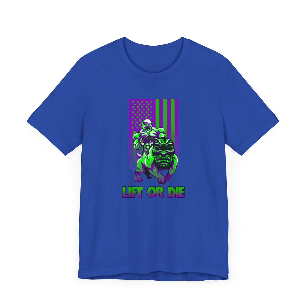 ANGRY DOG PURPLE GREEN FLAG/LIFT OR DIE